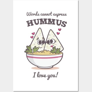 Funny Hummus Shirt Cute Pun Gift Hipster Vegan Dish Food Posters and Art